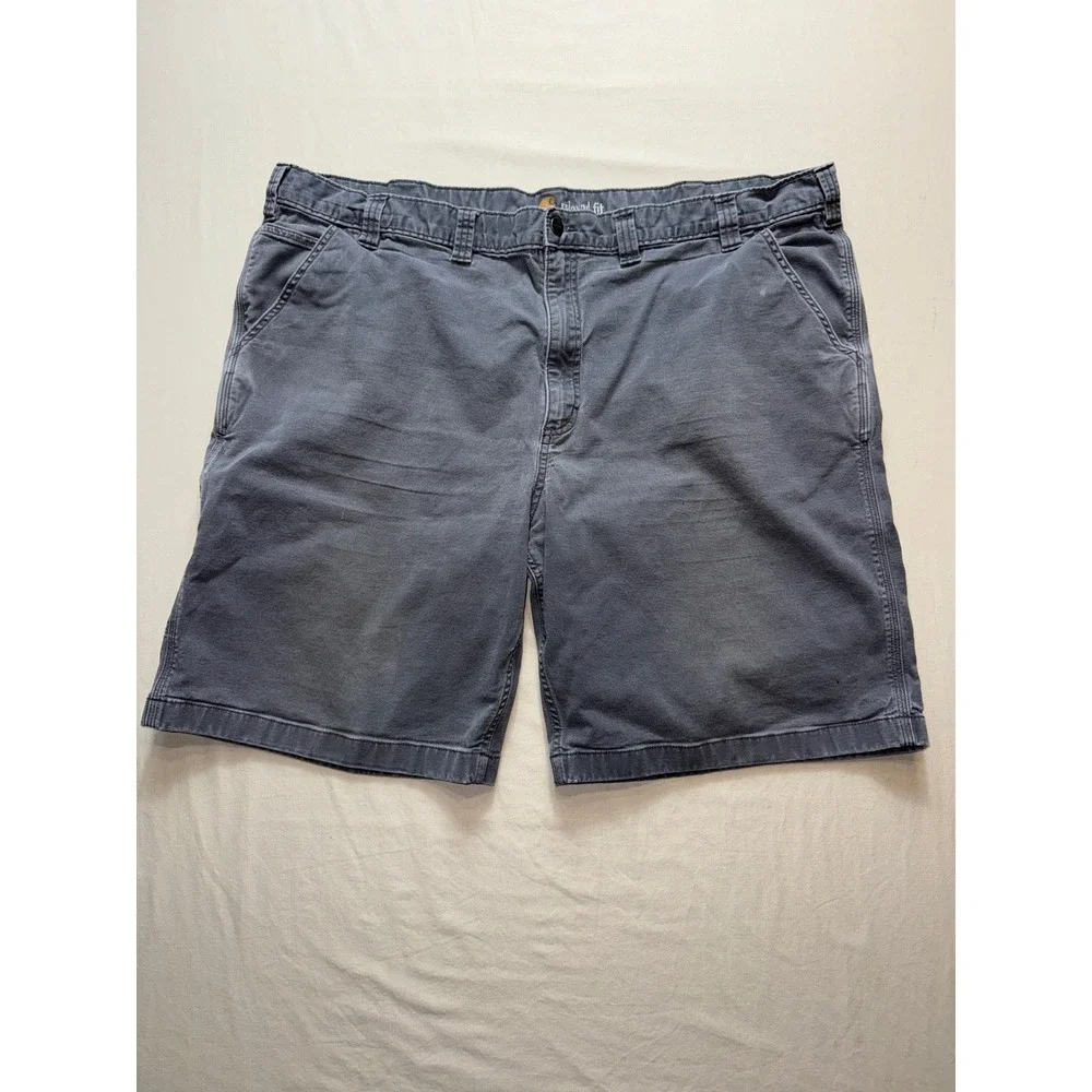 Carhartt Mens Gray Relaxed Fit Canvas Work Shorts Size 48 (Some Wear)‎ Utility